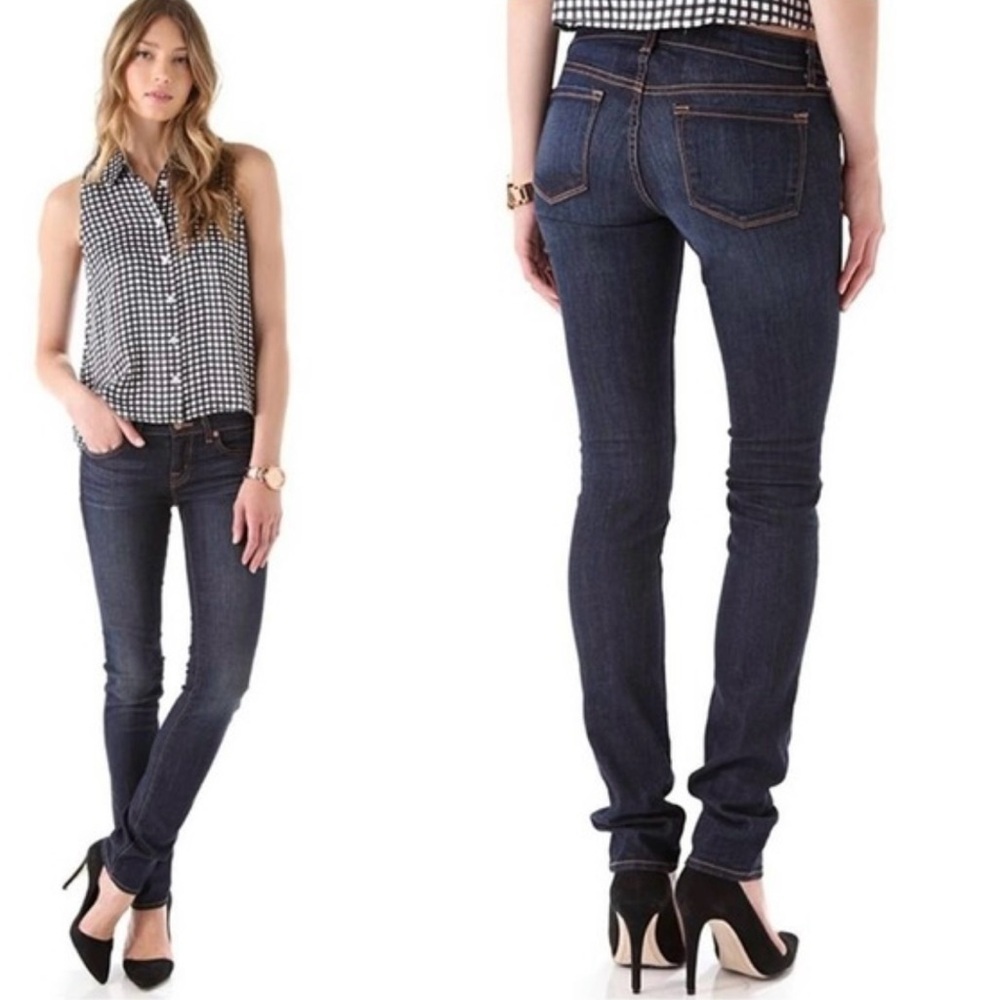 Anthropologie J Brand Denim Low Rise Skinny 912 Ink Wash Jeans Size 26